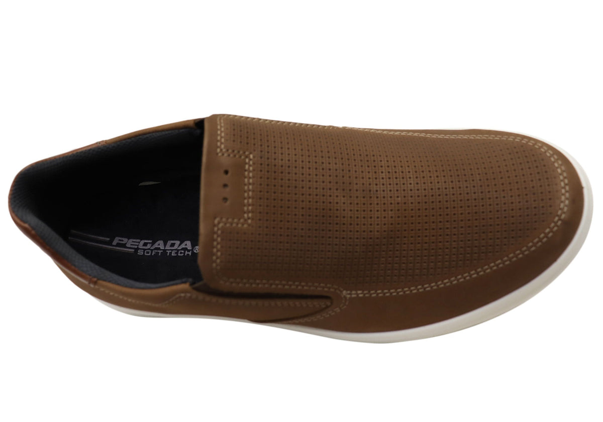 Pegada Falcon Mens Slip On Comfortable Brazilian Leather Casual Shoes