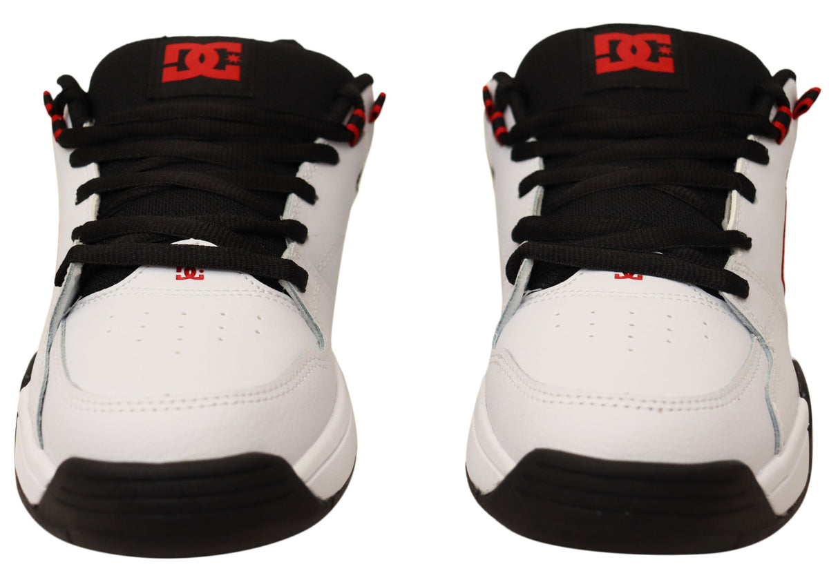 DC Shoes Mens Comfortable Leather Versatile Shoes White