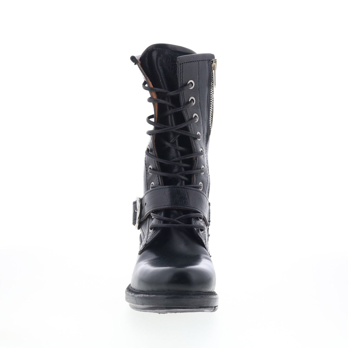 A.S. 98 Austin Womens Black Leather Lace Up Casual Dress Boots