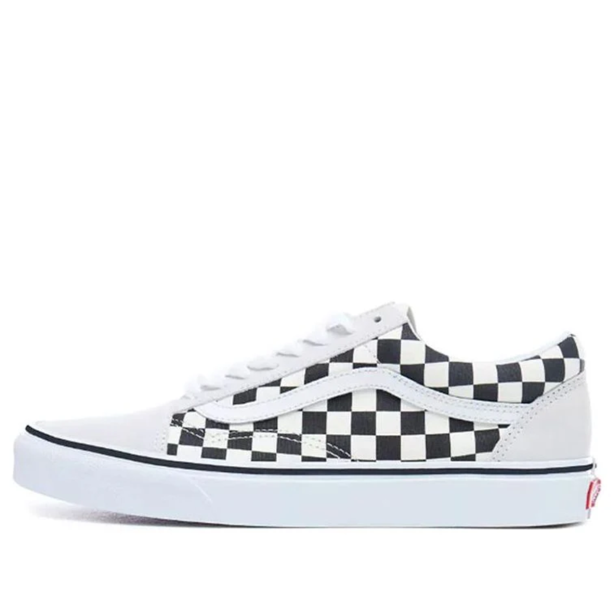 Vans Men's Old Skool Sneakers, White / Black Checkerboard, VN0A38G127K