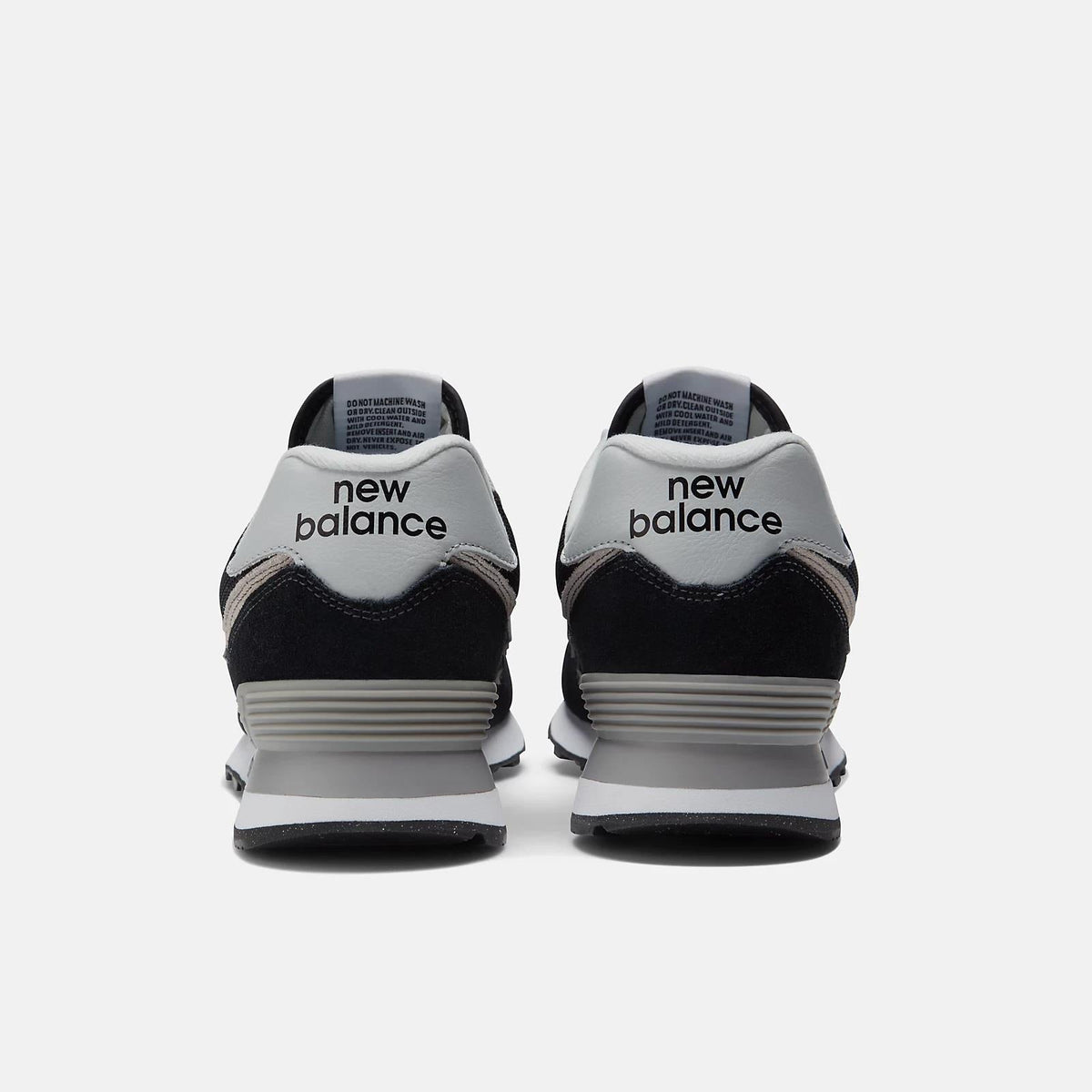 Men's Wide Fit New Balance ML574EVB Walking/Running Trainers - Exclusive - Black/White ENCAP Width 4E