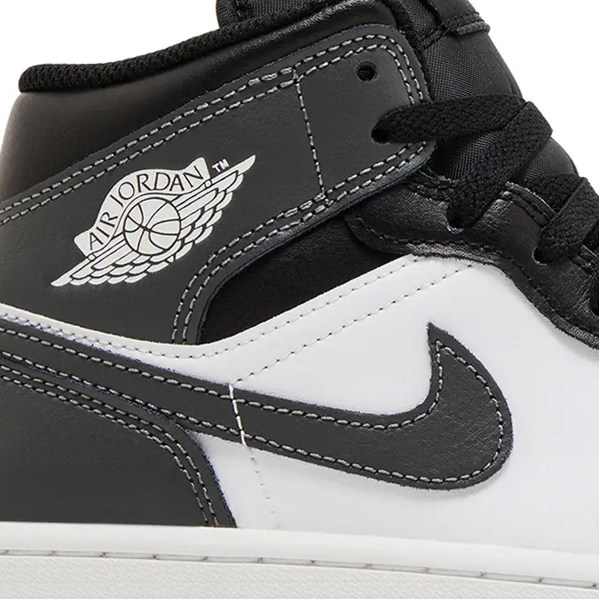 Air Jordan 1 Mid 'Black White Iron Grey' (2024)