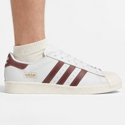 Adidas Originals Men's White Superstar 80 ADV Sneakers, JP8529 (No Box)