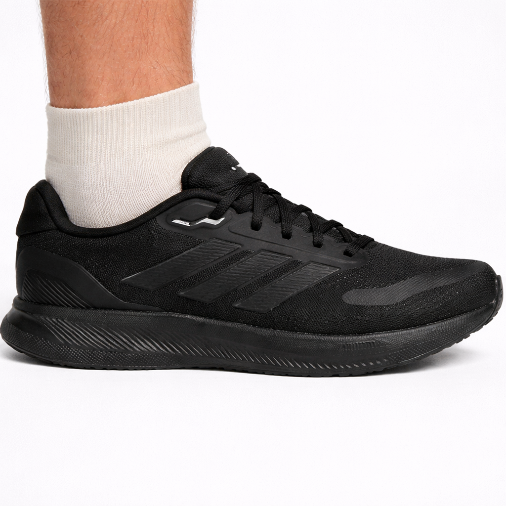 Adidas Men's Black Runfalcon 5 Wide Sneakers, JH5184 (No Box)