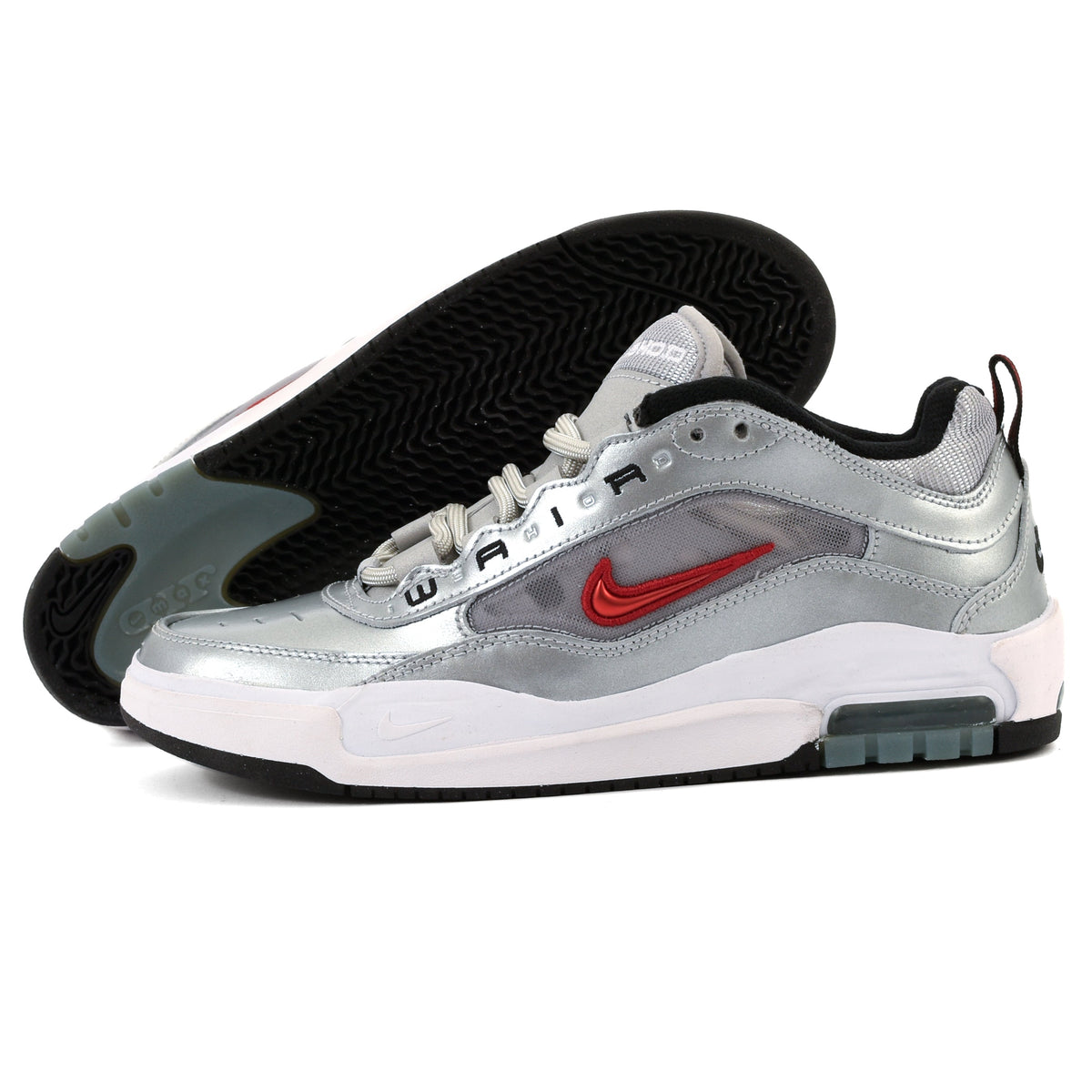 Nike SB - Air Max Ishod Premium (Metallic Silver/Varsity Red) *SALE