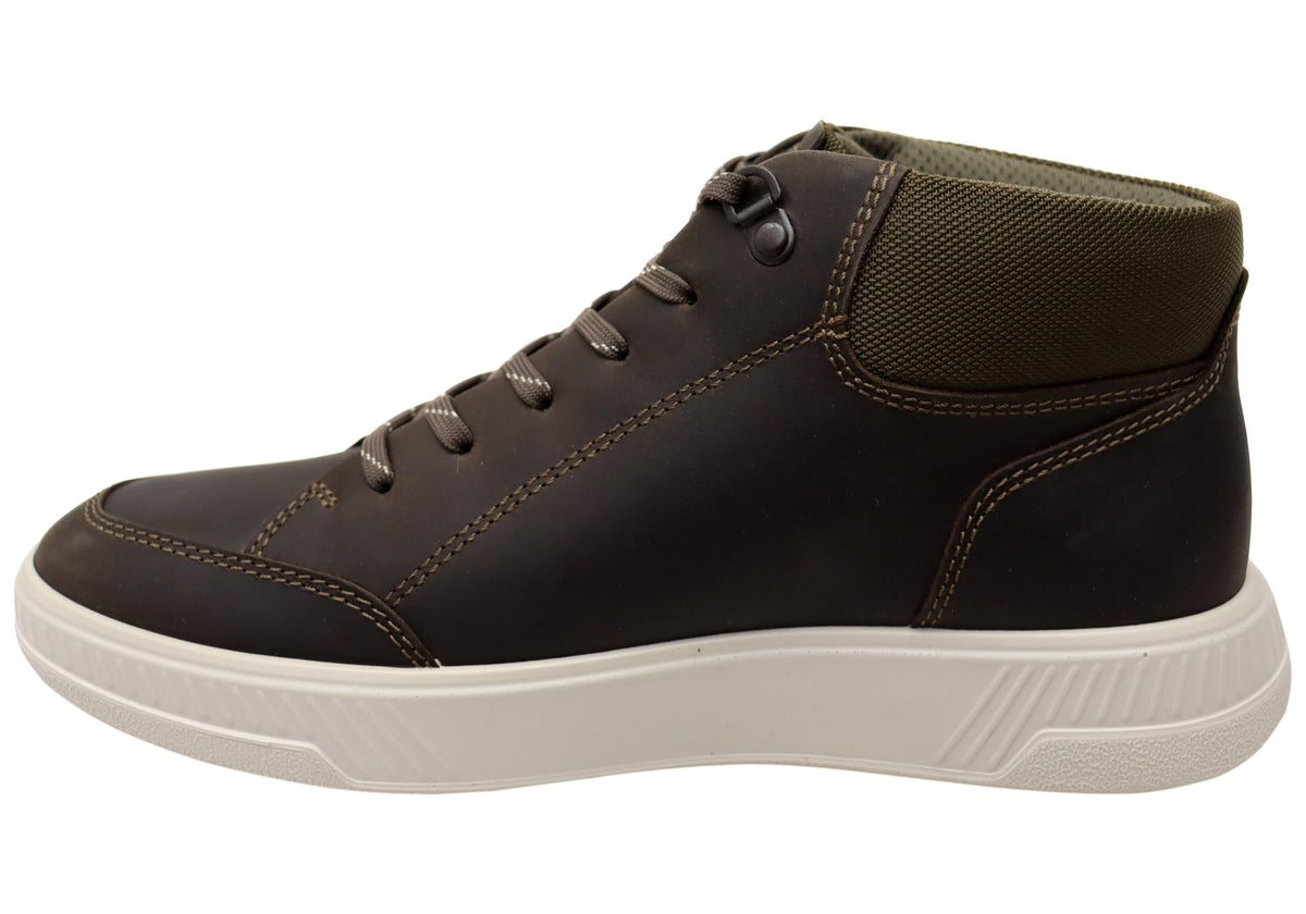 ECCO Mens Move M Ankle Boot Comfortable Leather Casual Lace Up Boots