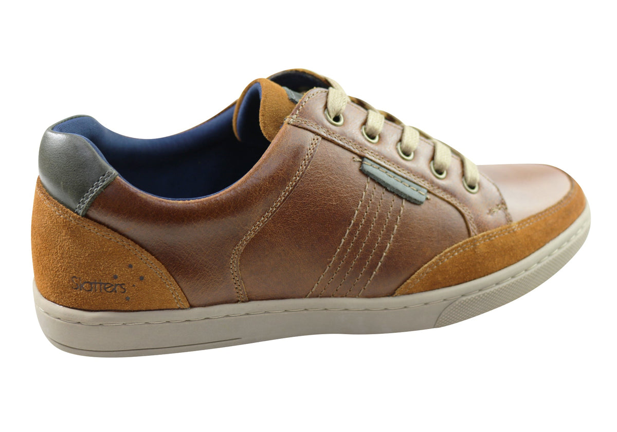 Slatters Bristol Mens Comfortable Leather Lace Up Casual Shoes