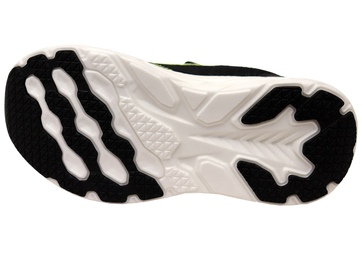 Sfida Tempo Kids Boys Adjustable Strap Athletic Shoes Black Lime
