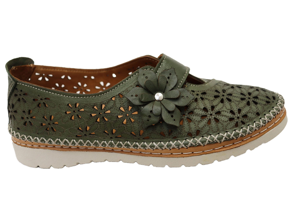 Orizonte Bizette Womens European Leather Comfortable Mary Jane Shoes
