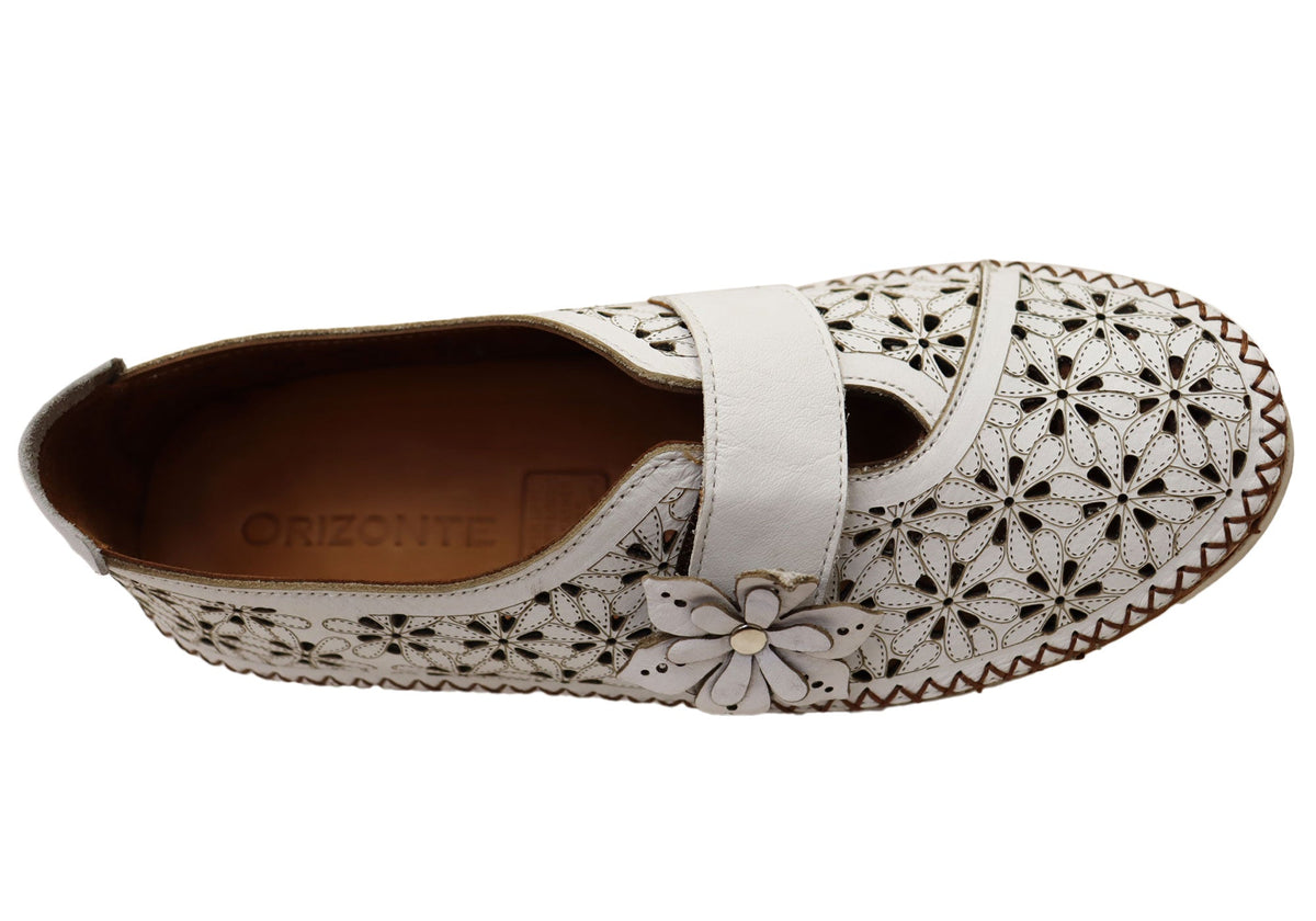 Orizonte Bizette Womens European Leather Comfortable Mary Jane Shoes