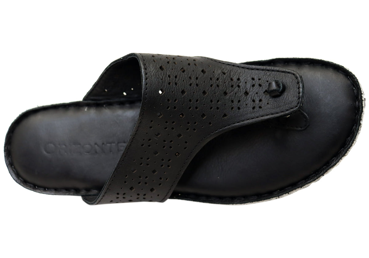 Orizonte Beau Womens Comfortable European Leather Thongs Sandals