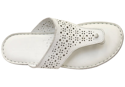 Orizonte Beau Womens Comfortable European Leather Thongs Sandals