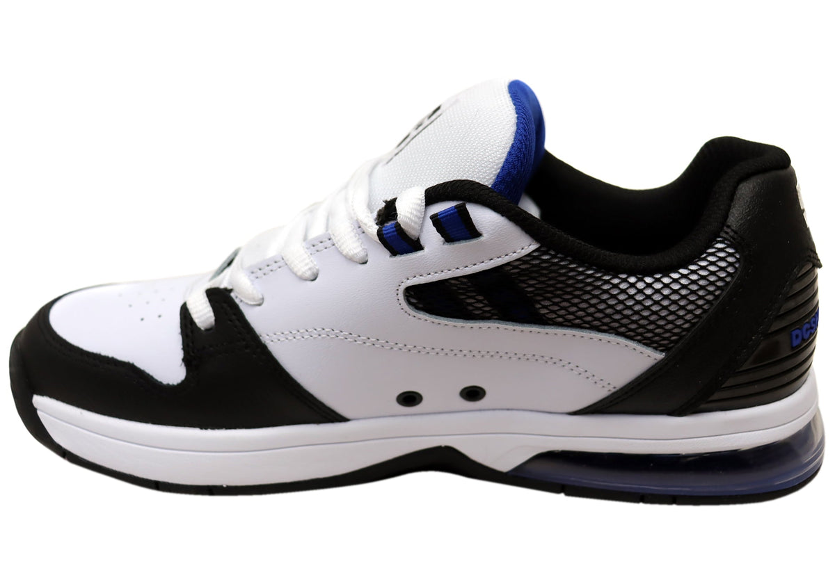 DC Shoes Mens Comfortable Leather Versatile Shoes White Black Blue