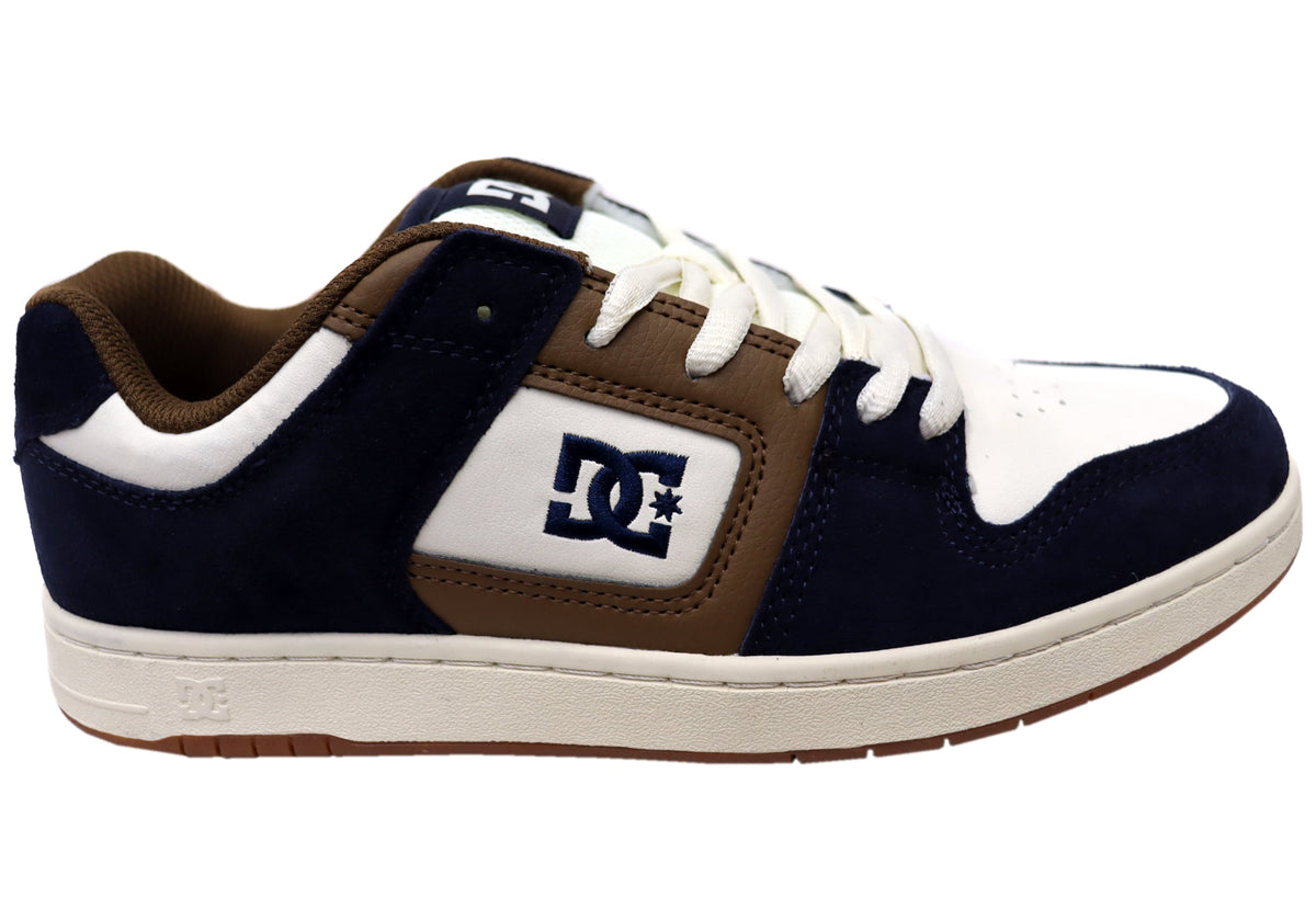 DC Shoes Mens Manteca 4 Comfortable Leather Shoes Tan Brown