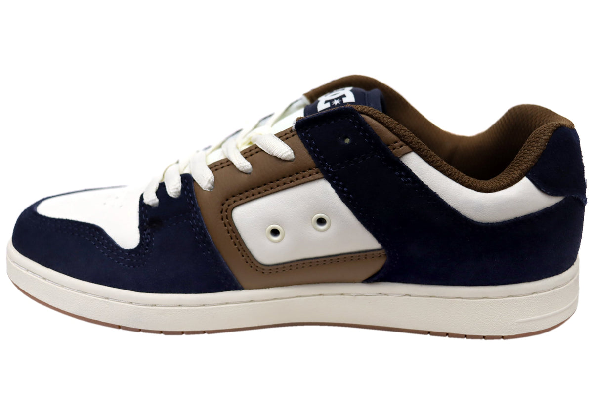 DC Shoes Mens Manteca 4 Comfortable Leather Shoes Tan Brown