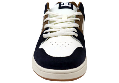 DC Shoes Mens Manteca 4 Comfortable Leather Shoes Tan Brown