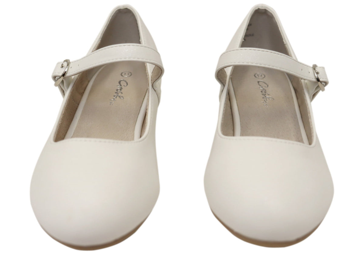 Grosby Ramona Girls Kids Mary Jane Formal Low Heel Dress Shoes