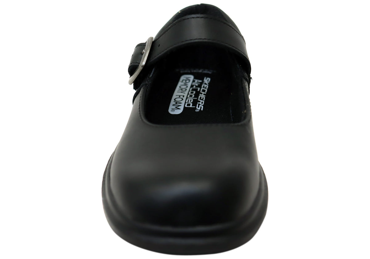 Skechers Kids Girls Smooth Tracks Elegant Steps Leather School Shoes