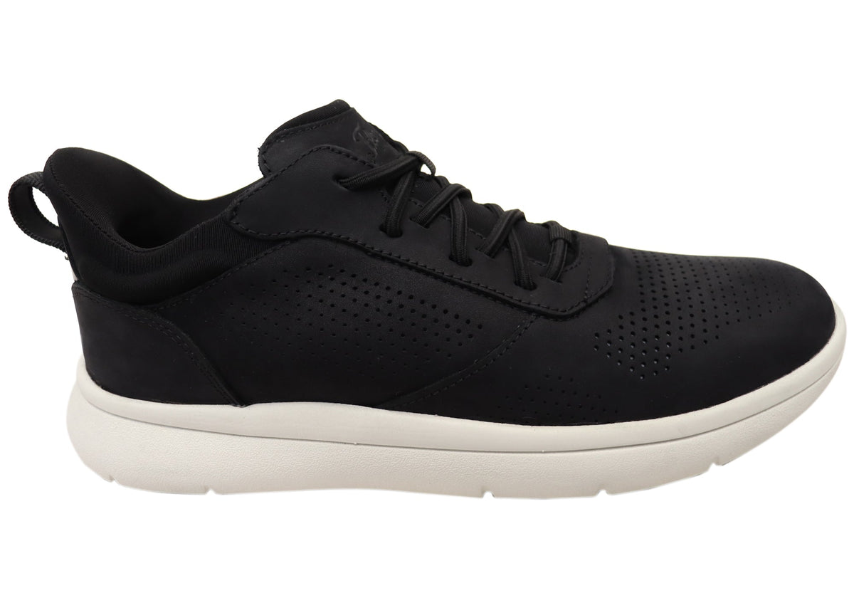 Florsheim Mens Leather EE Extra Wide Fleet Perf Toe Sneakers