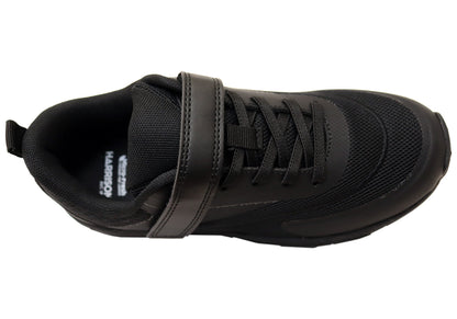 Harrison Nifty Kids Adjustable Strap Athletic Shoes Blackout