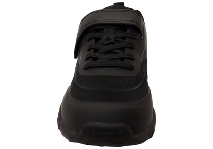 Harrison Nifty Kids Adjustable Strap Athletic Shoes Blackout