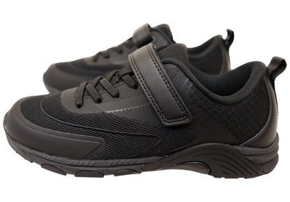 Harrison Nifty Kids Adjustable Strap Athletic Shoes Blackout