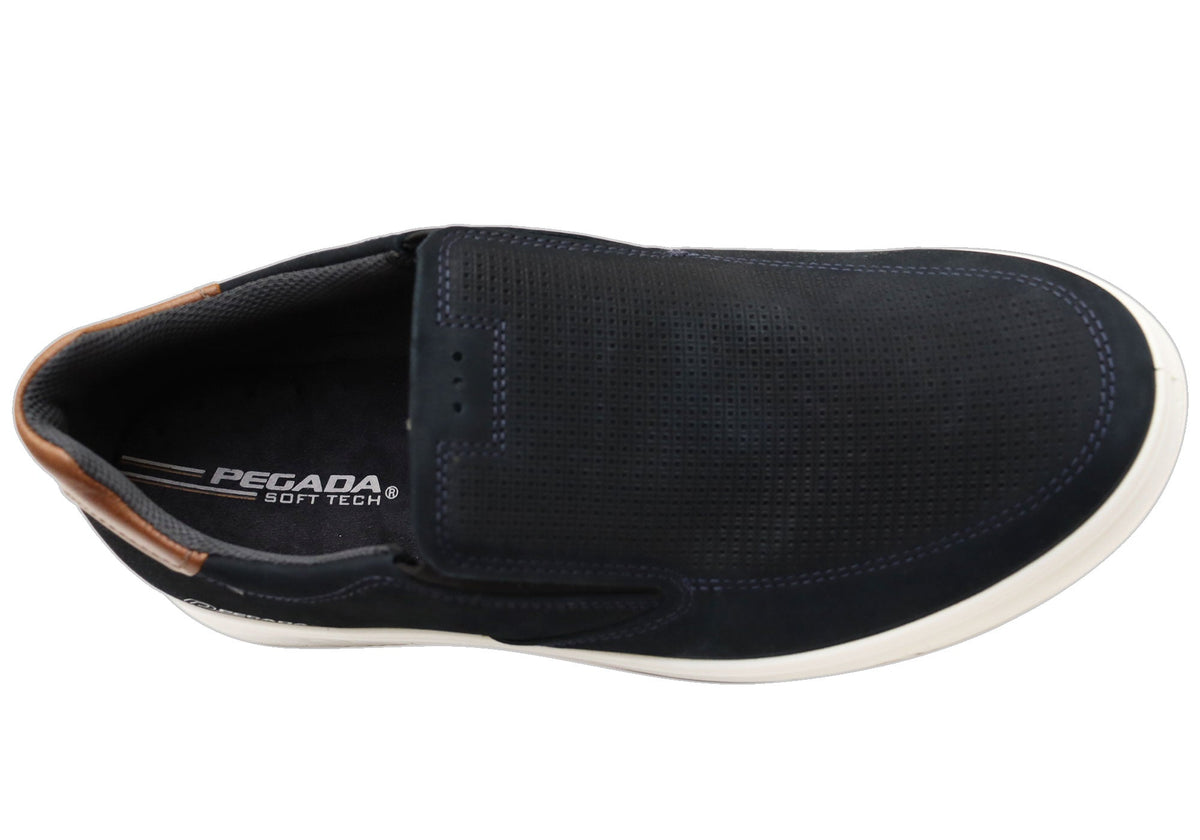 Pegada Falcon Mens Slip On Comfortable Brazilian Leather Casual Shoes
