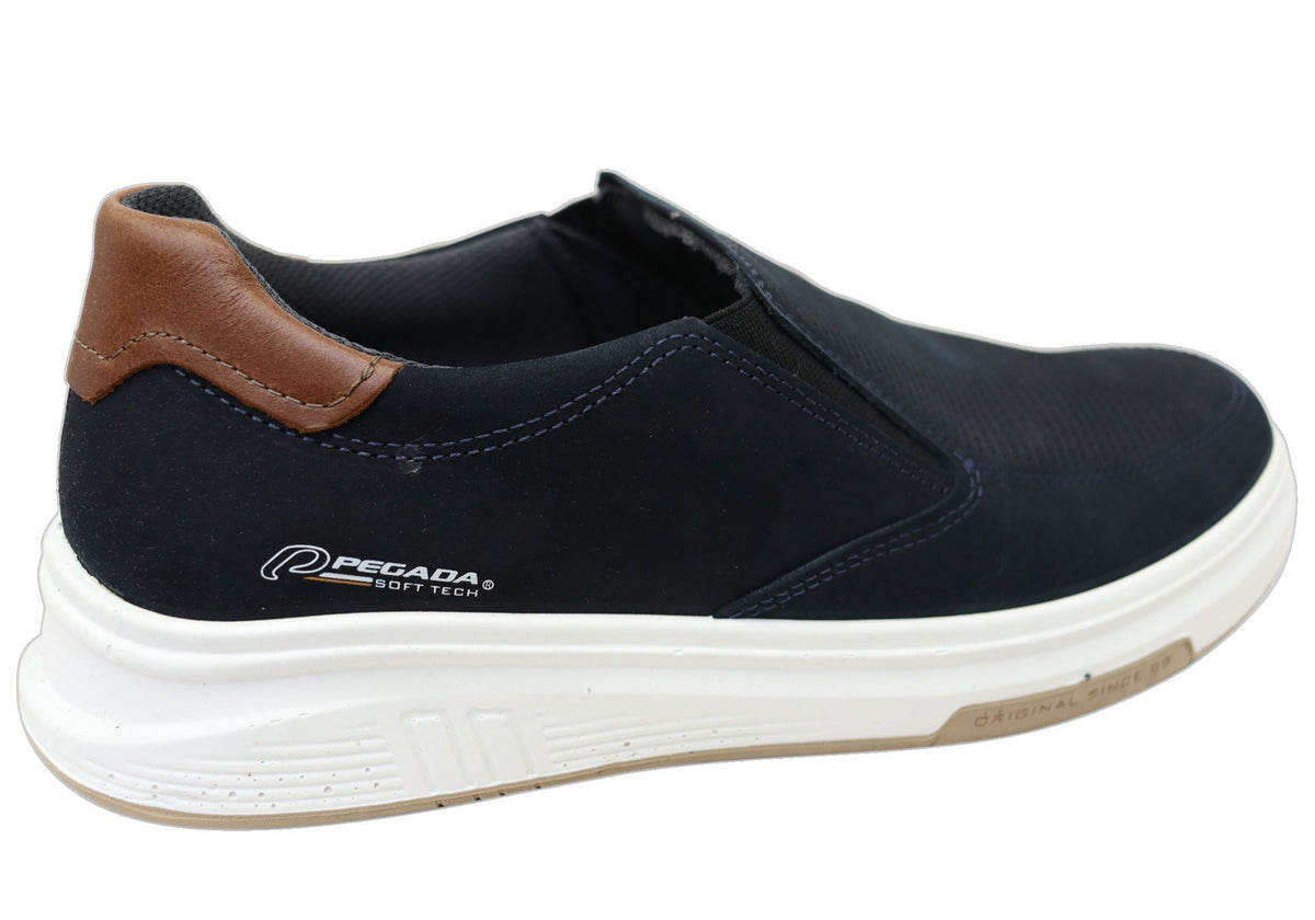 Pegada Falcon Mens Slip On Comfortable Brazilian Leather Casual Shoes