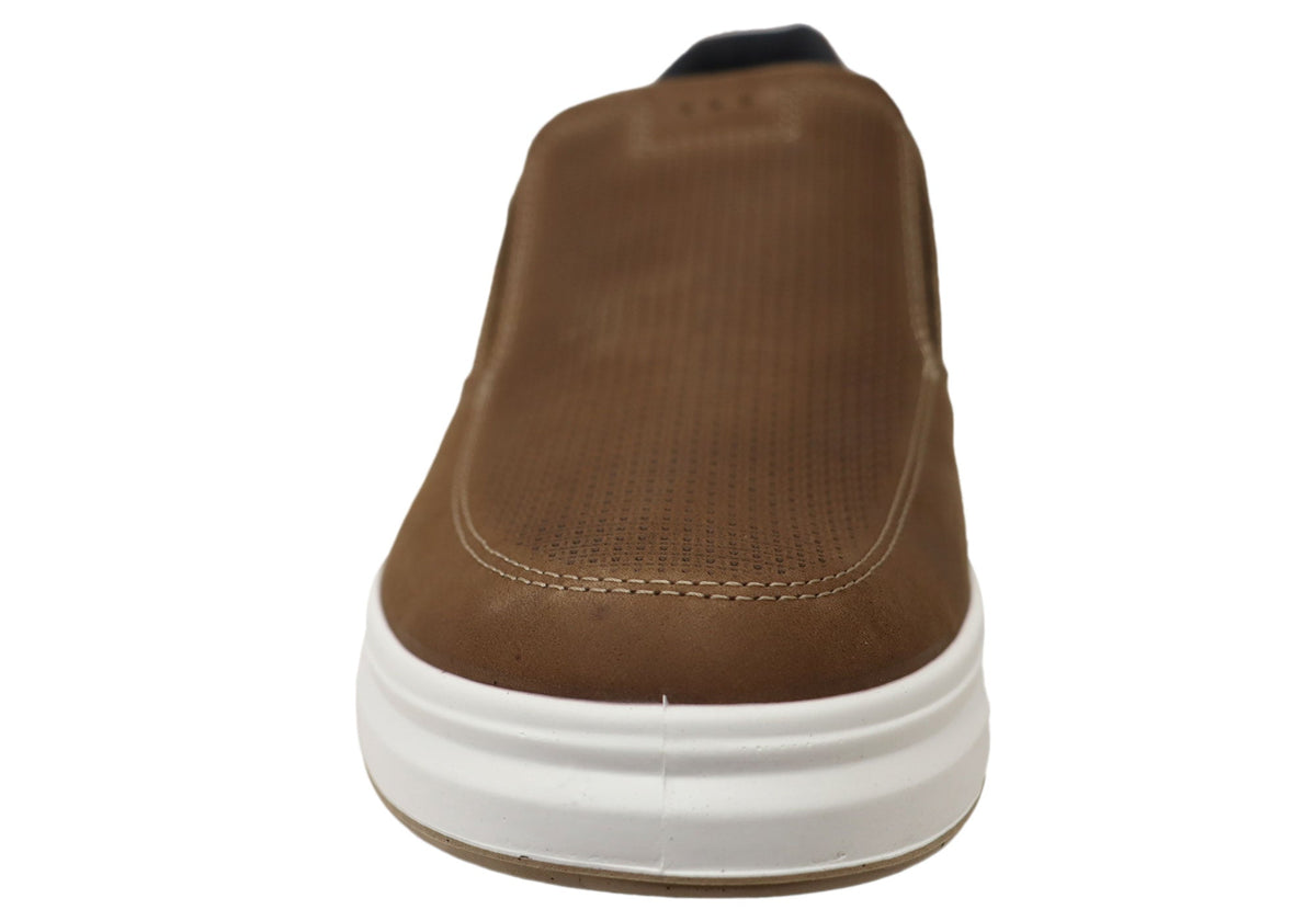 Pegada Falcon Mens Slip On Comfortable Brazilian Leather Casual Shoes