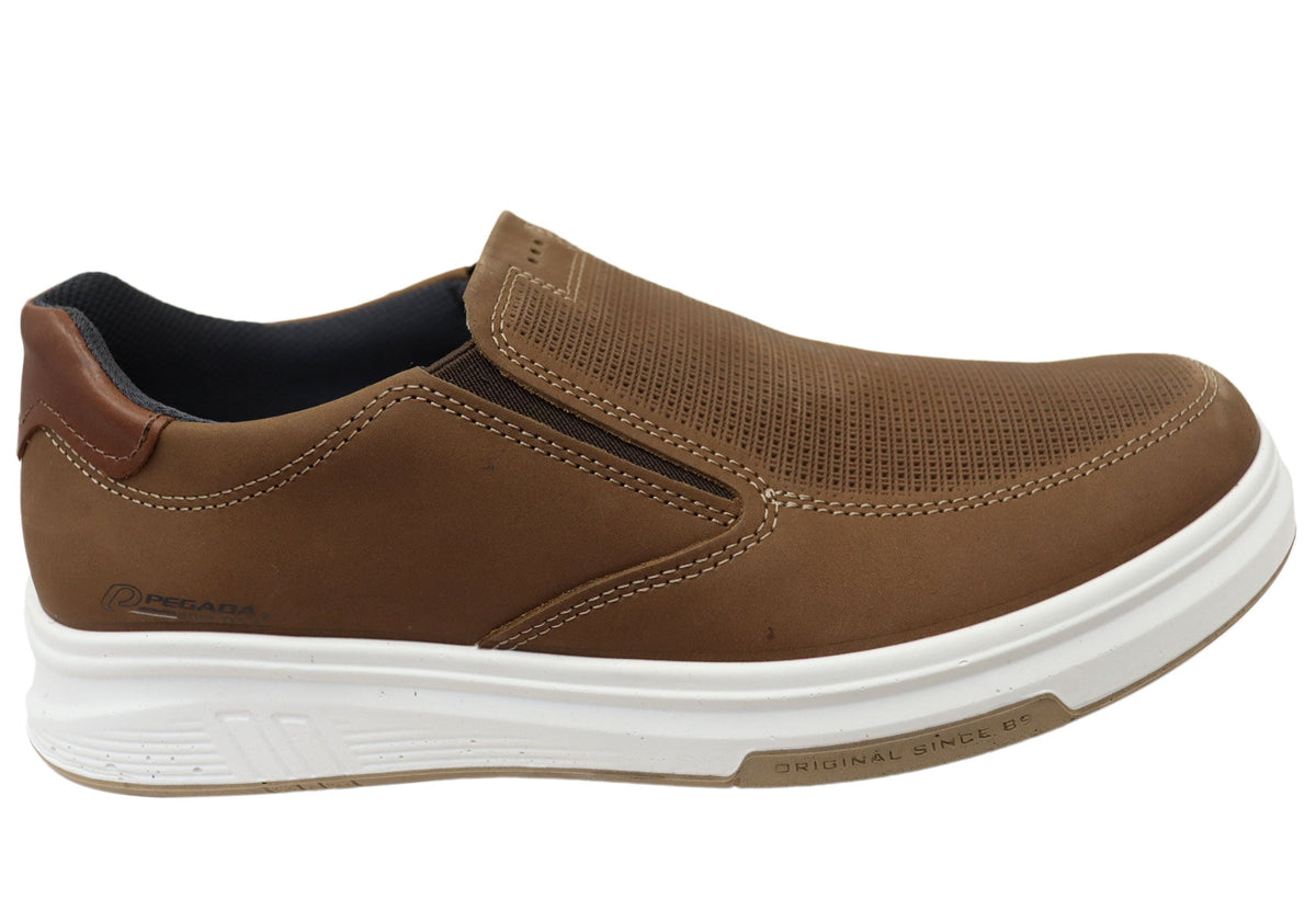 Pegada Falcon Mens Slip On Comfortable Brazilian Leather Casual Shoes