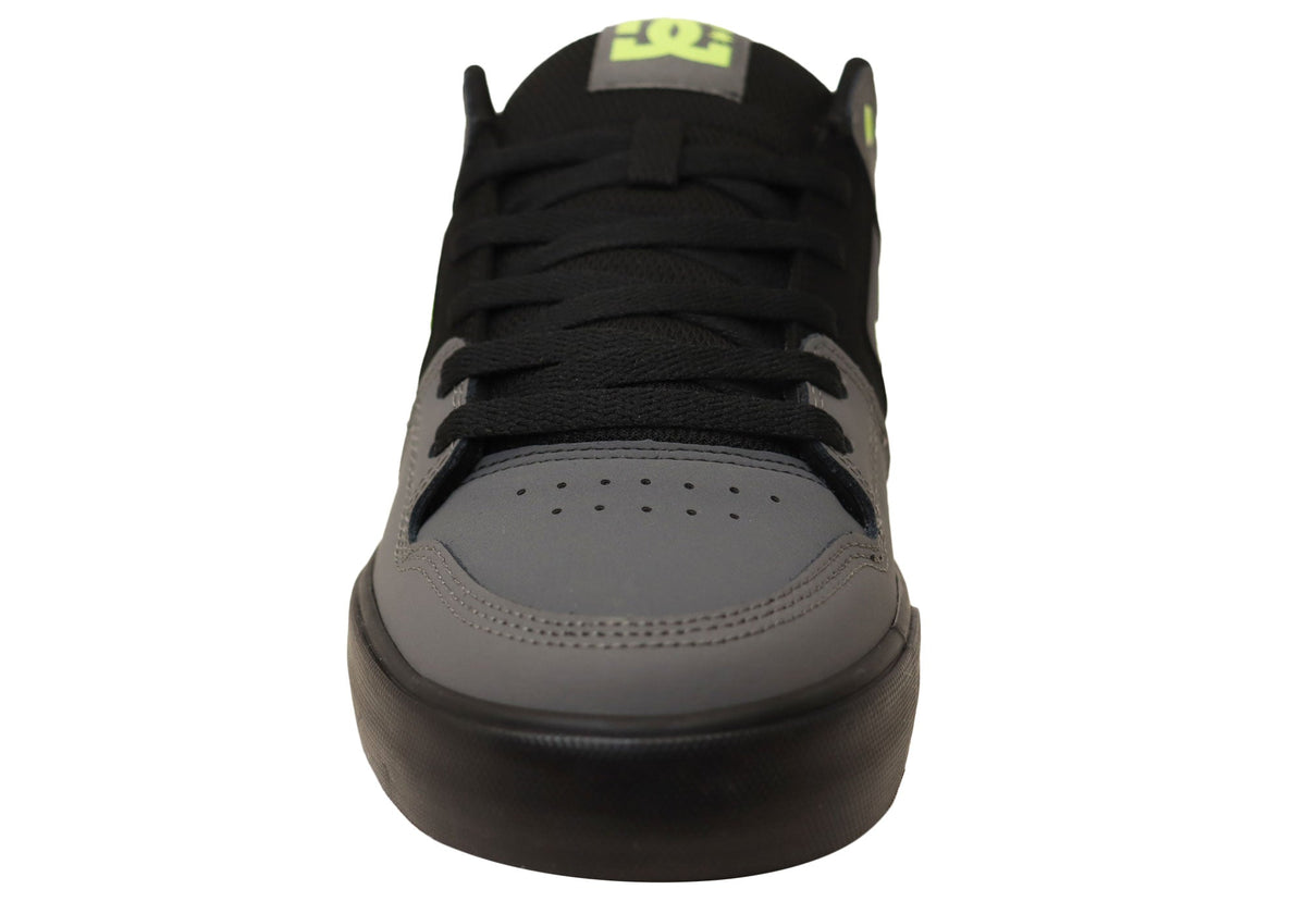 DC Shoes Mens Comfortable Leather Pure Shoes Grey Black