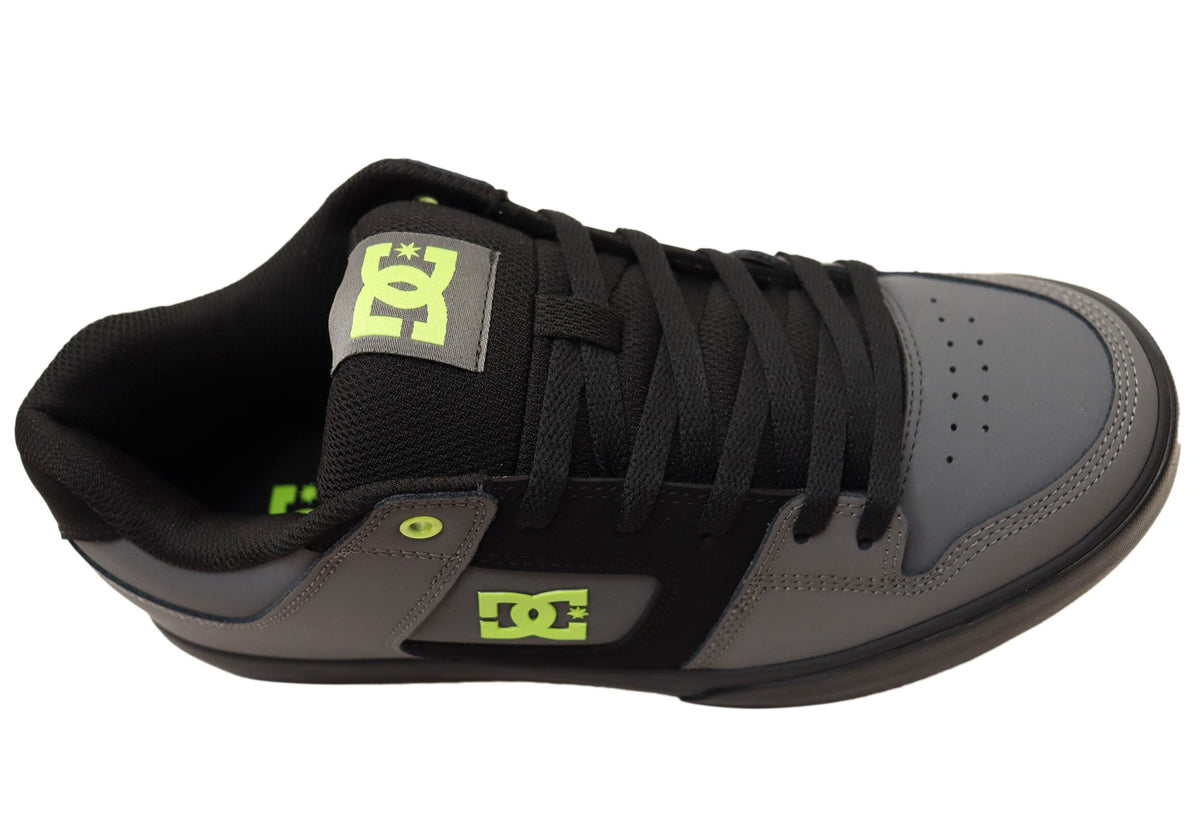 DC Shoes Mens Comfortable Leather Pure Shoes Grey Black