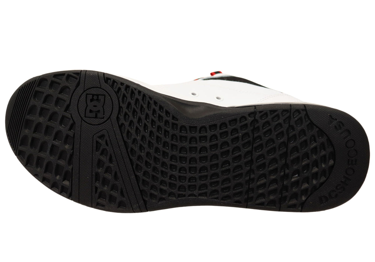 DC Shoes Mens Comfortable Leather Versatile Shoes White