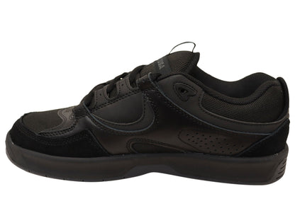 DC Shoes Mens Comfortable Leather Kalynx Zero Shoes Black Black