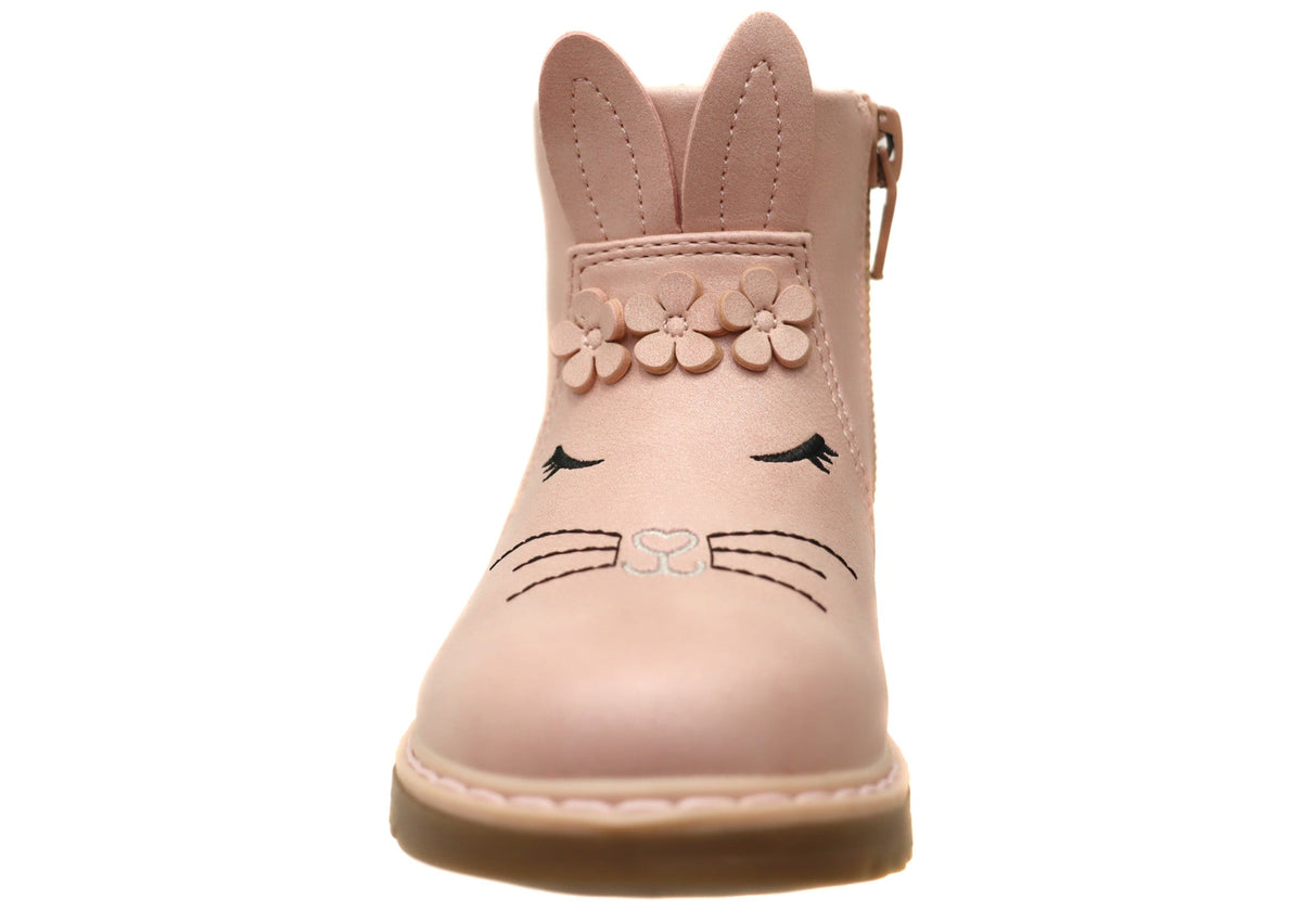 Grosby Tori Girls Kids Baby Toddler Comfortable Boots
