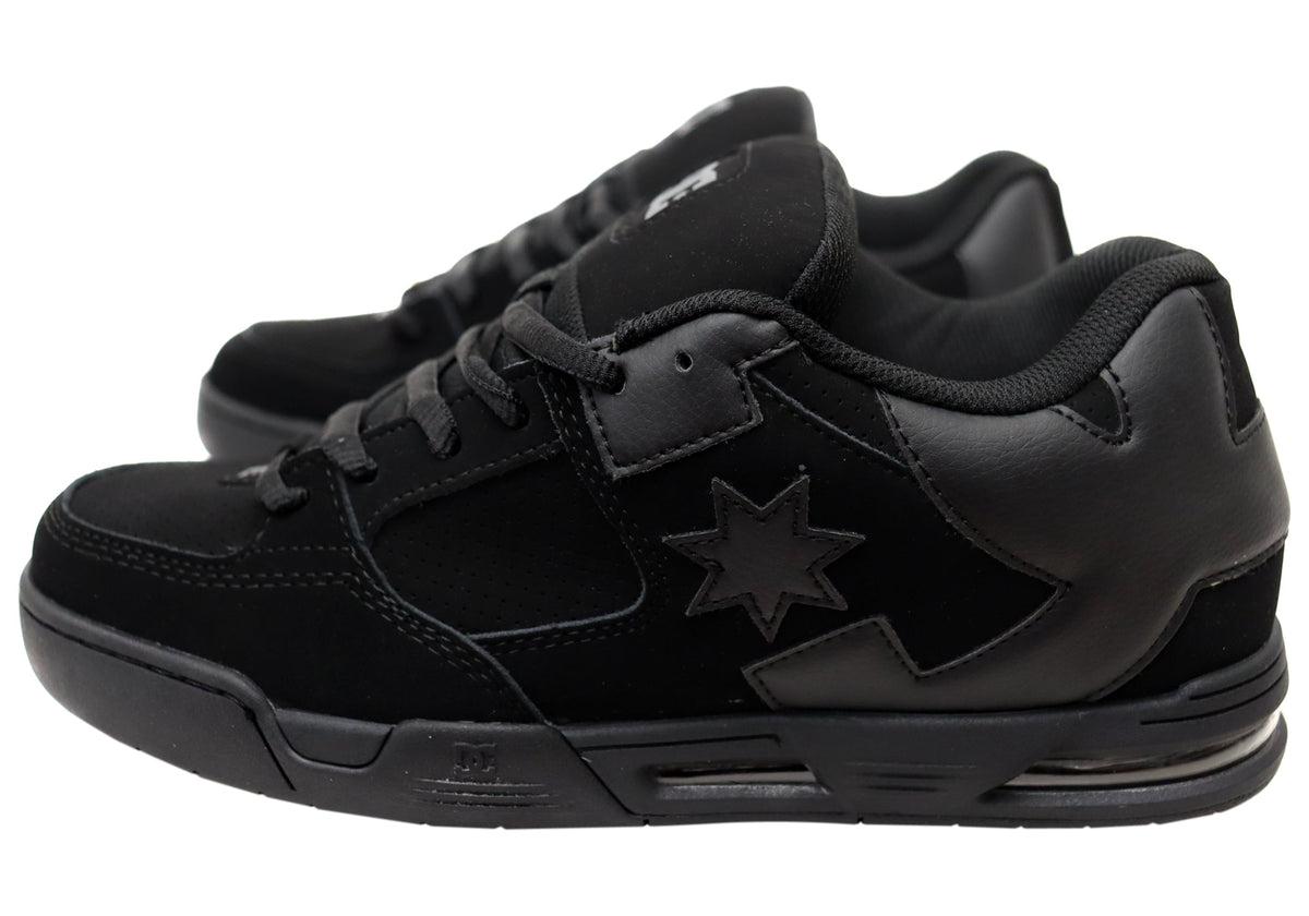 DC Shoes Mens Comfortable Leather DC Command Shoes Black