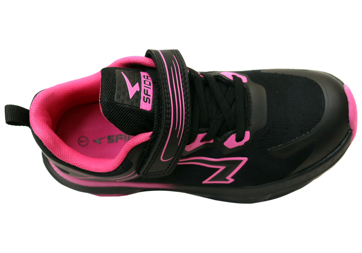 Sfida Dash Kids Girls Comfortable Adjustable Strap Athletic Shoes