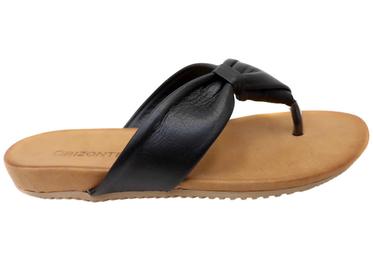 Orizonte Smilestep Womens Comfortable European Leather Thongs Sandals