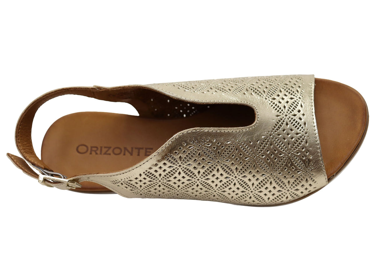 Orizonte Fleurflex Womens Comfortable European Leather Sandals