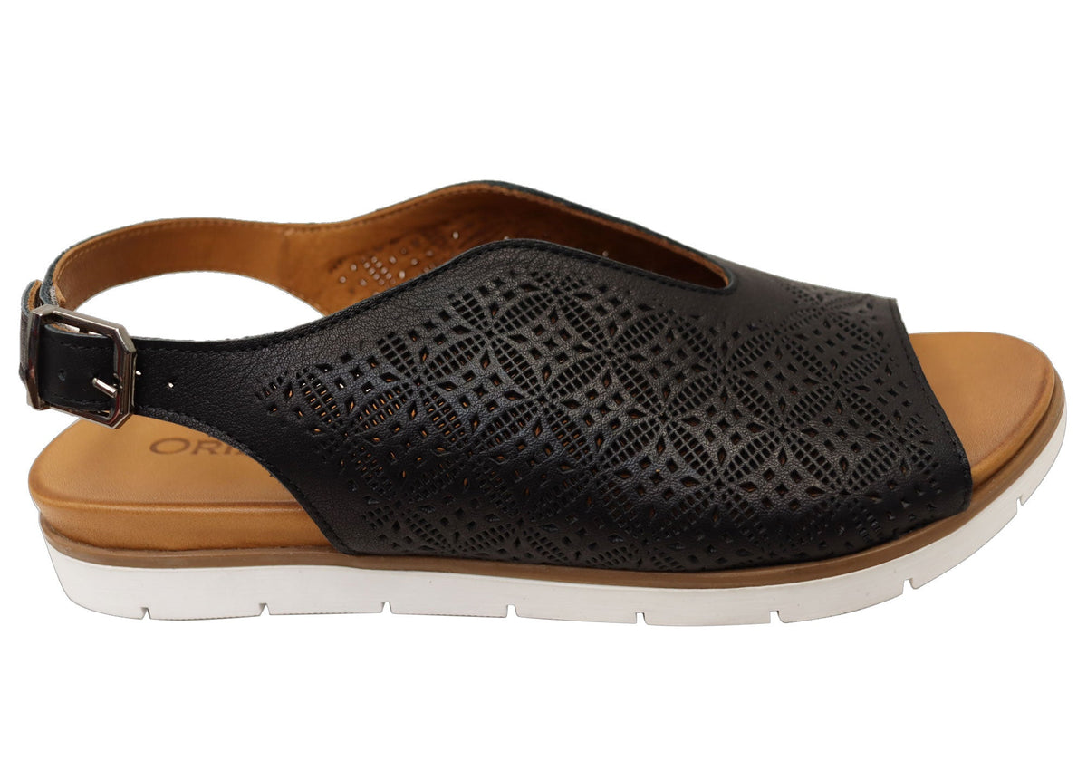 Orizonte Fleurflex Womens Comfortable European Leather Sandals