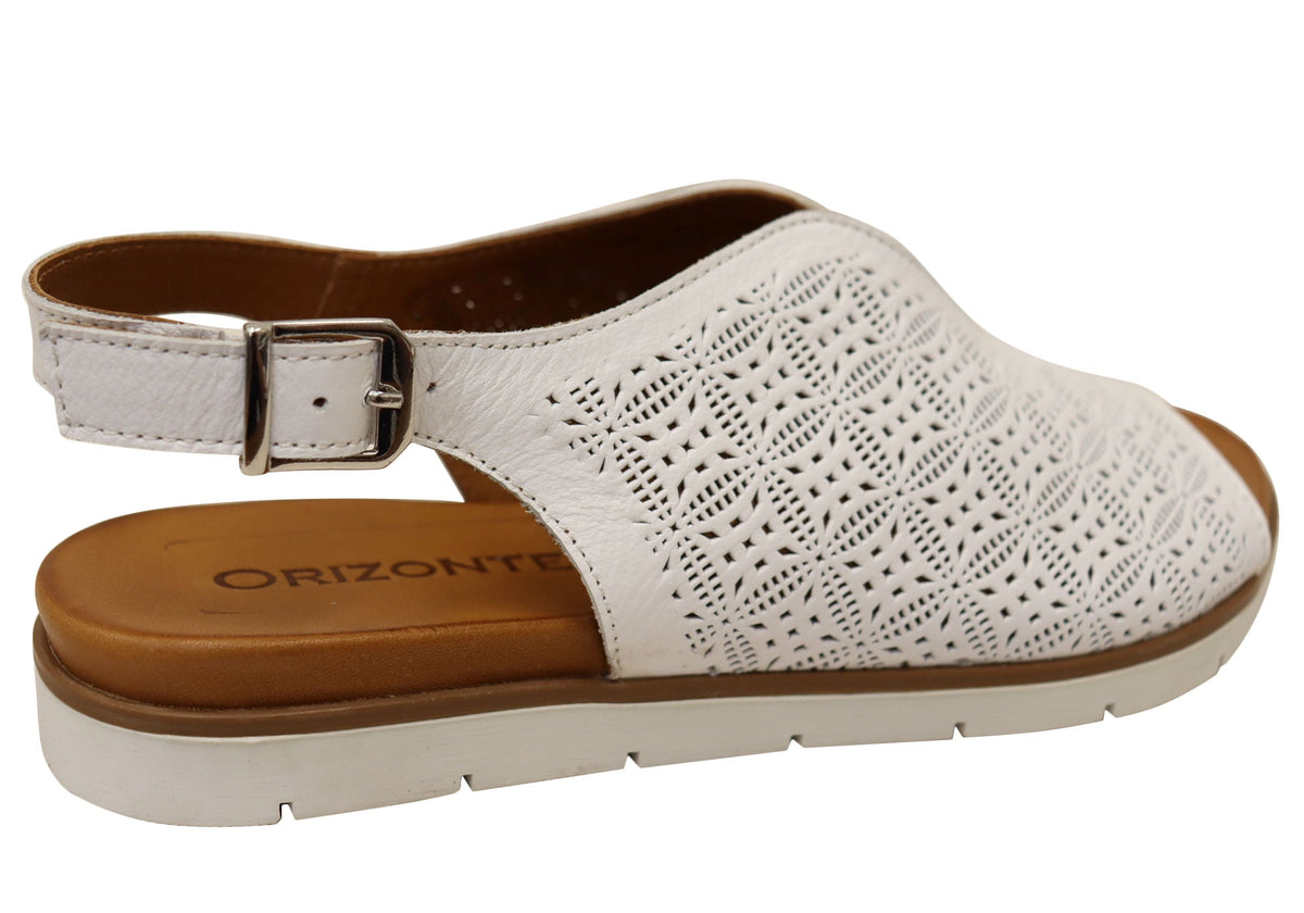 Orizonte Fleurflex Womens Comfortable European Leather Sandals