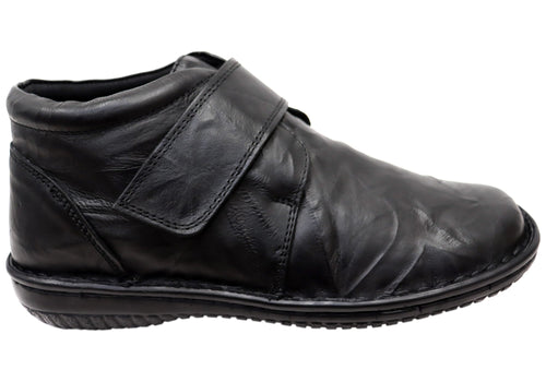 Cabello Comfort 5240-27 Womens Wide Fit Comfortable Leather Boots