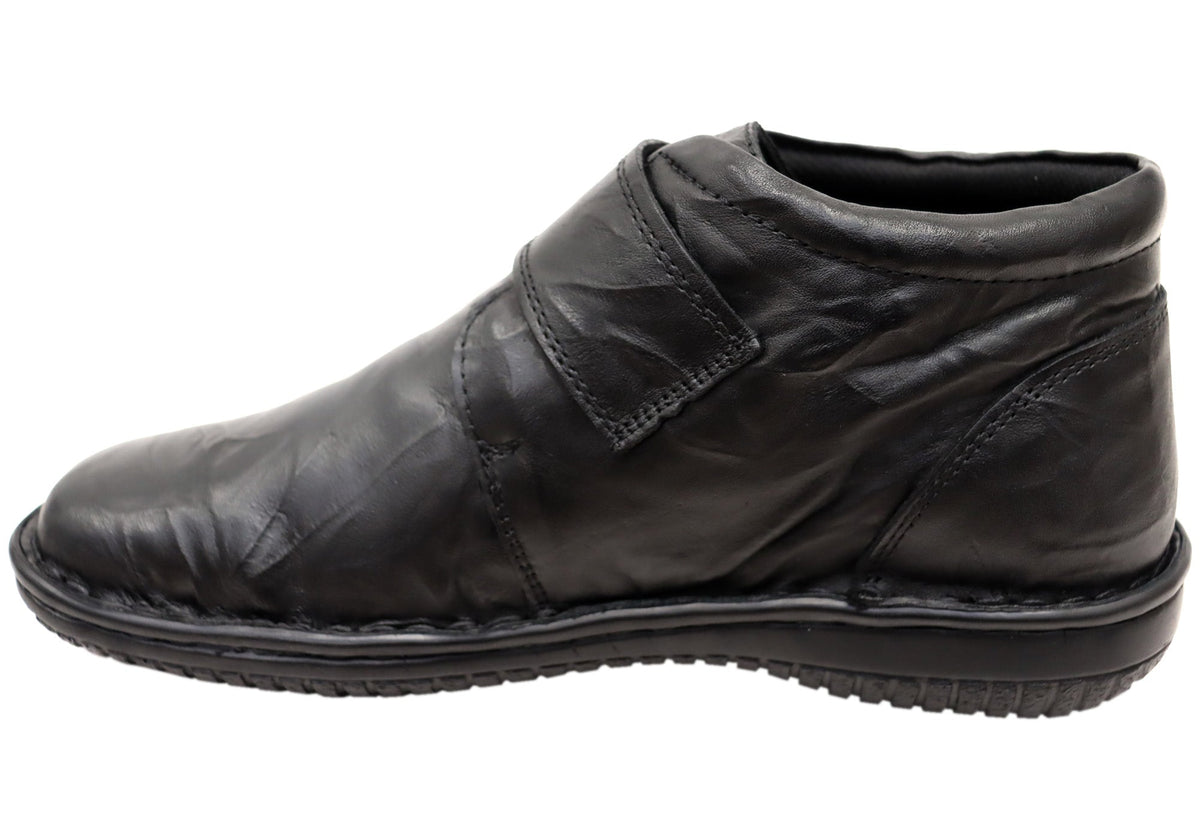 Cabello Comfort 5240-27 Womens Wide Fit Comfortable Leather Boots