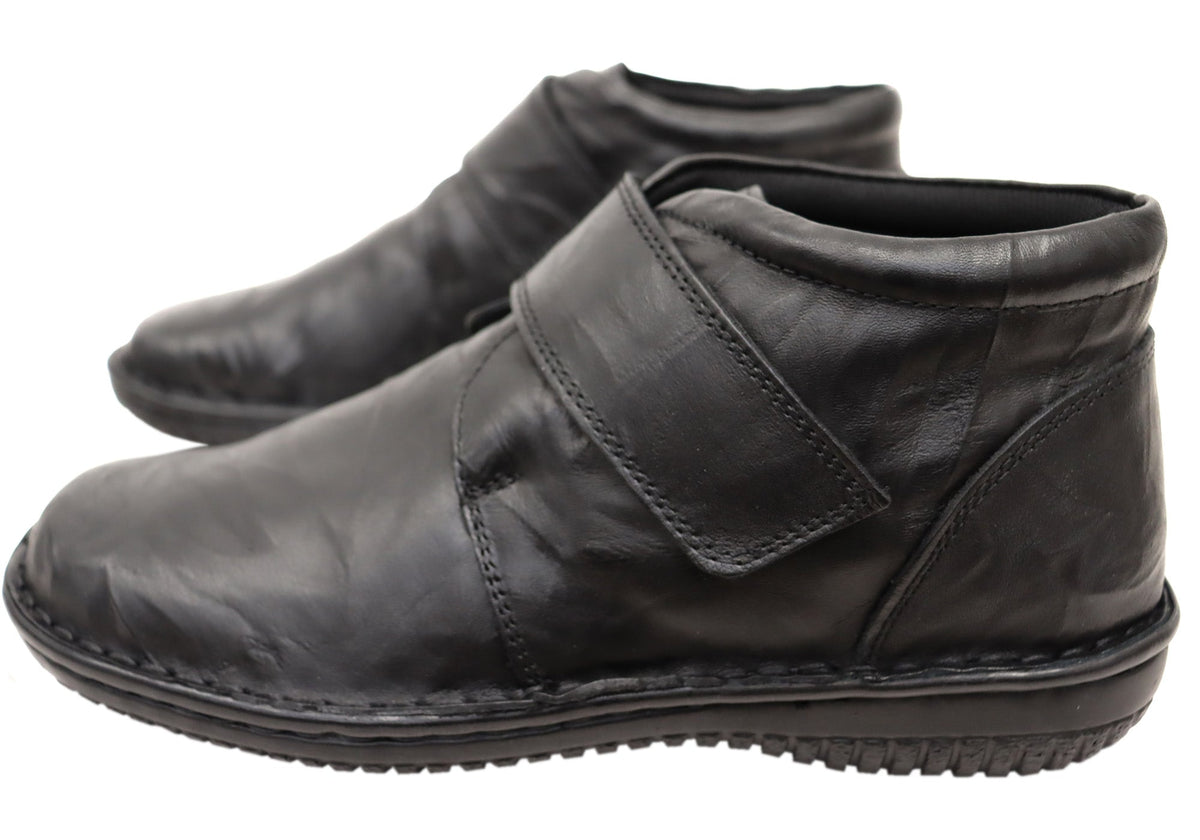 Cabello Comfort 5240-27 Womens Wide Fit Comfortable Leather Boots