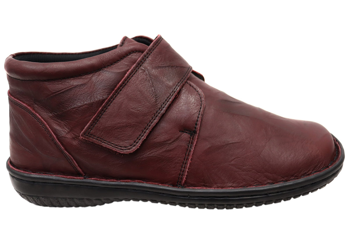 Cabello Comfort 5240-27 Womens Wide Fit Comfortable Leather Boots