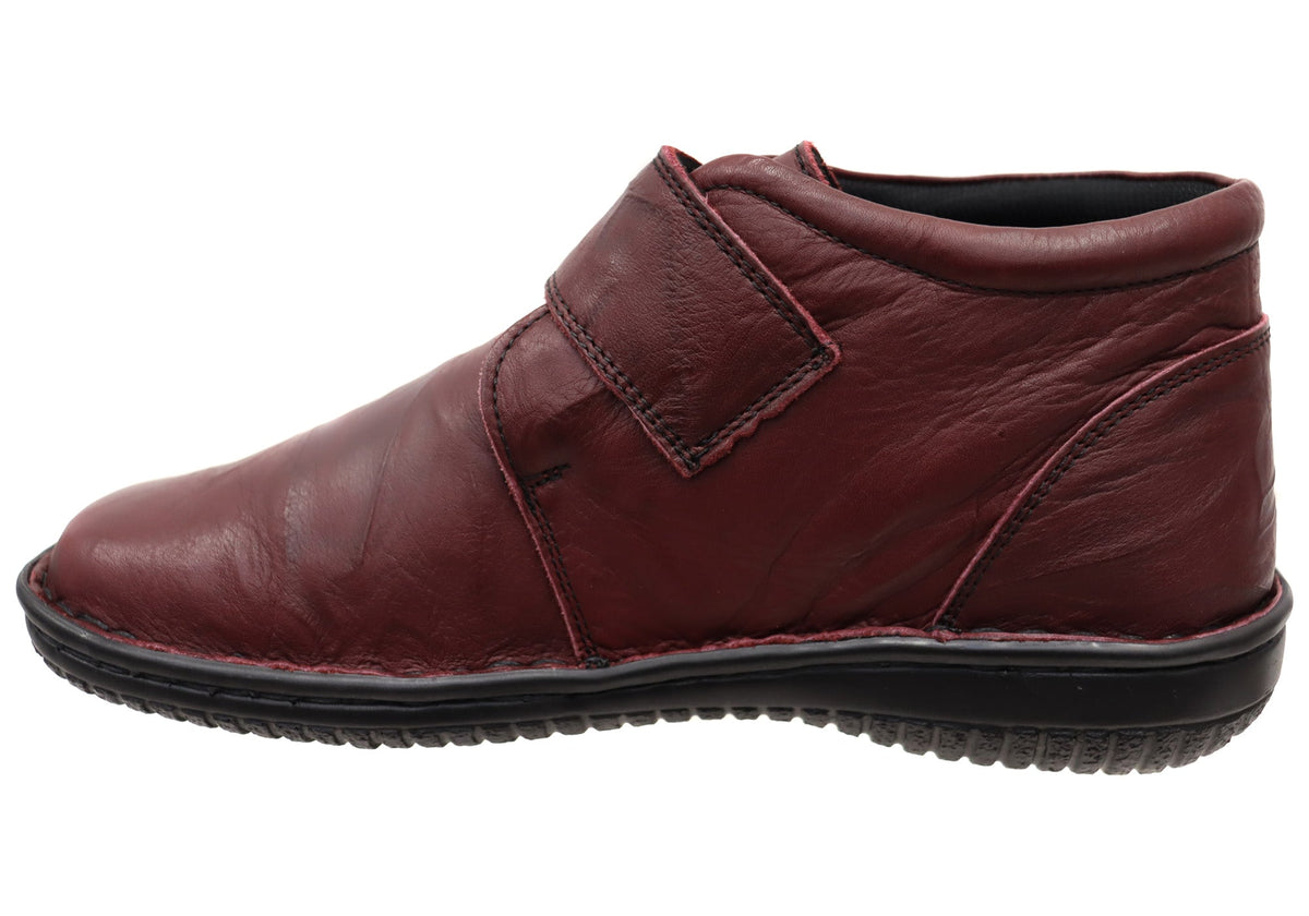 Cabello Comfort 5240-27 Womens Wide Fit Comfortable Leather Boots