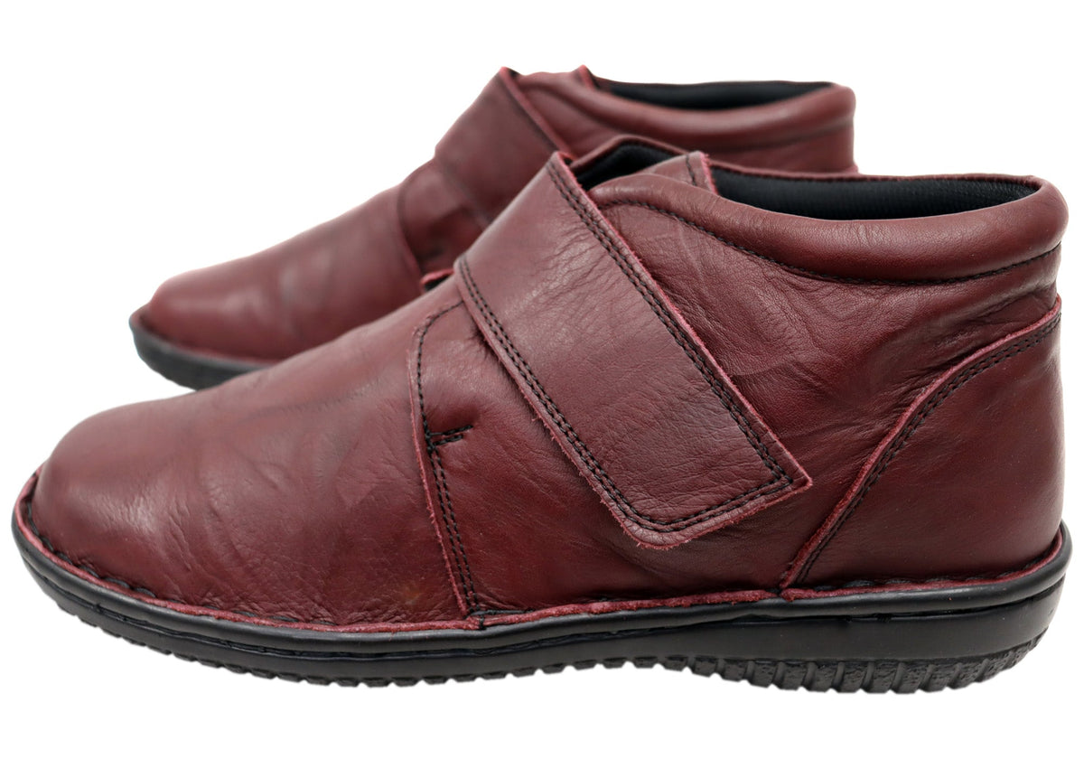 Cabello Comfort 5240-27 Womens Wide Fit Comfortable Leather Boots