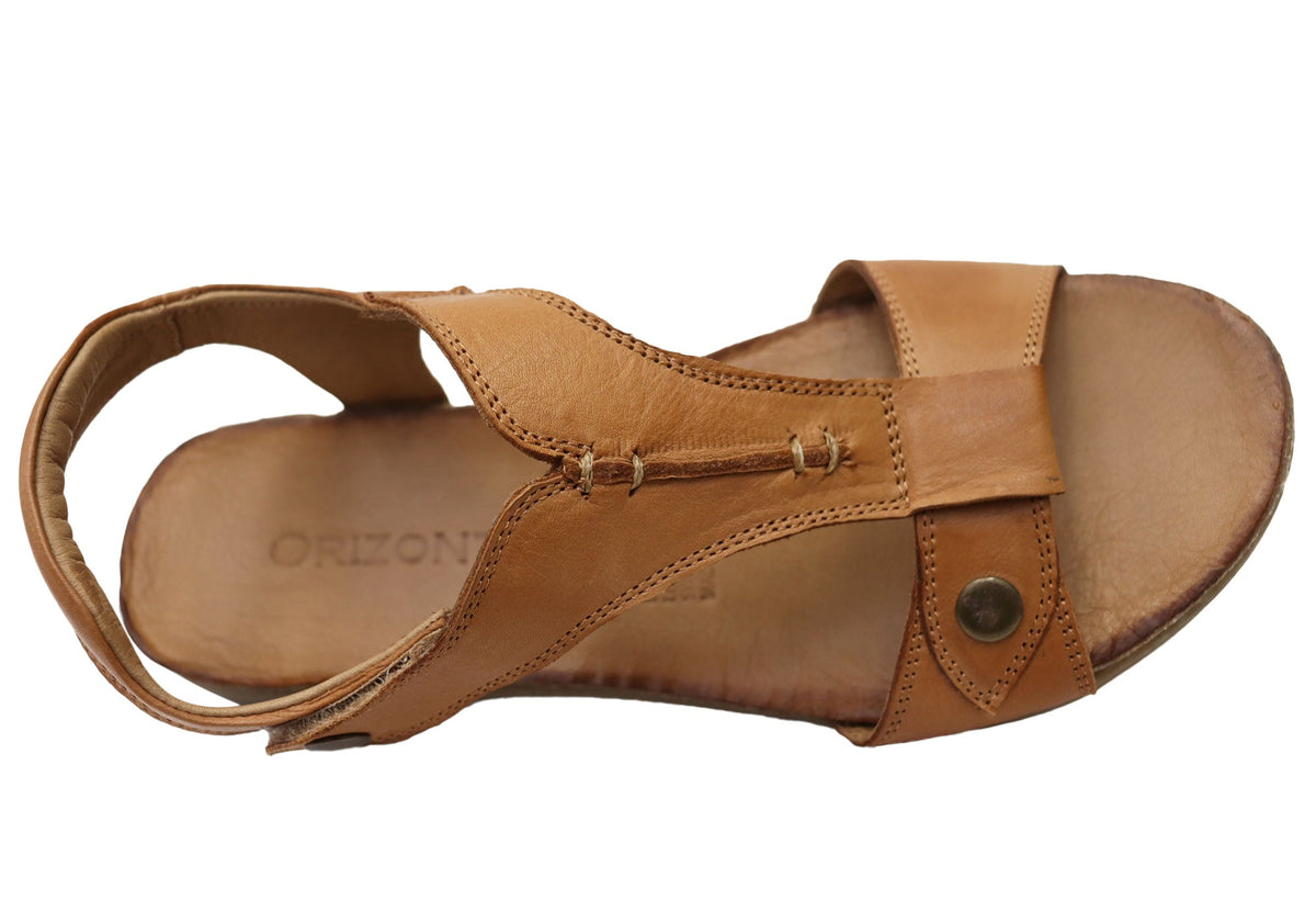 Orizonte Sienastep Womens Comfortable European Leather Sandals