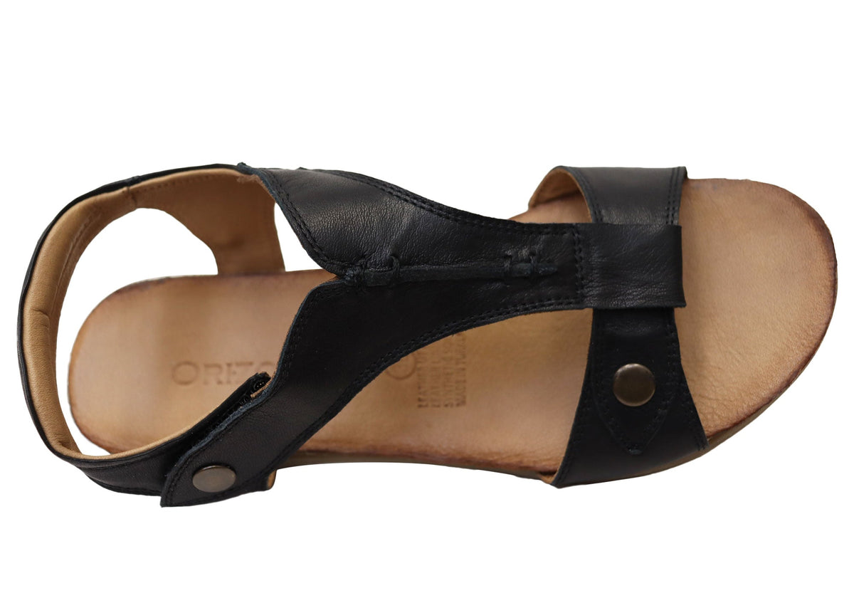Orizonte Sienastep Womens Comfortable European Leather Sandals
