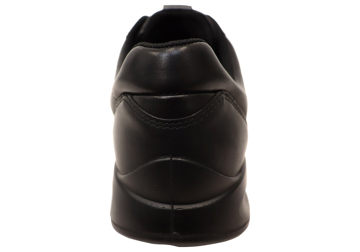 ECCO Mens Comfortable Leather Aquet Sneakers Shoes